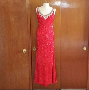 *Night Moves red sequin gown size 8